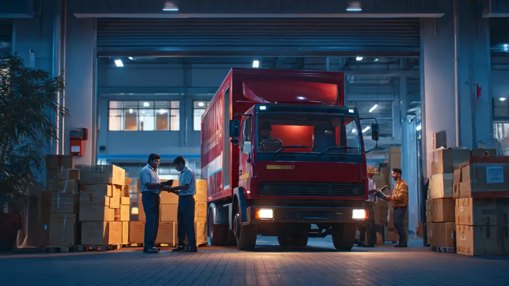 Door-to-door logistics services from factory pickup to final warehouse delivery in India