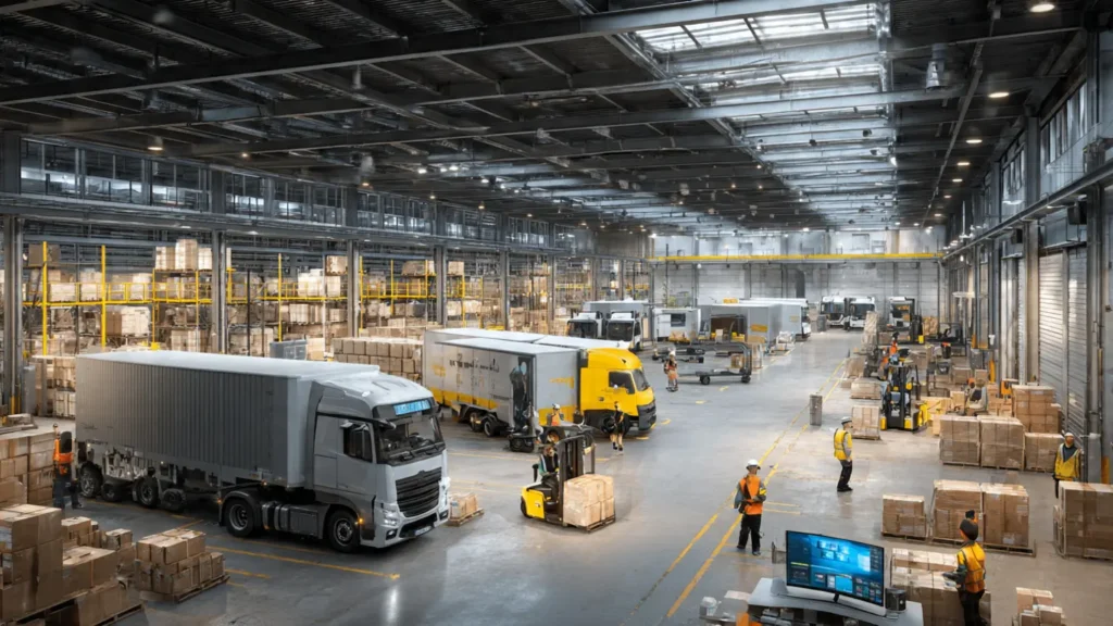 Traders and distributors logistics photo showing multi-SKU shipments, customs clearance, and fast freight handling