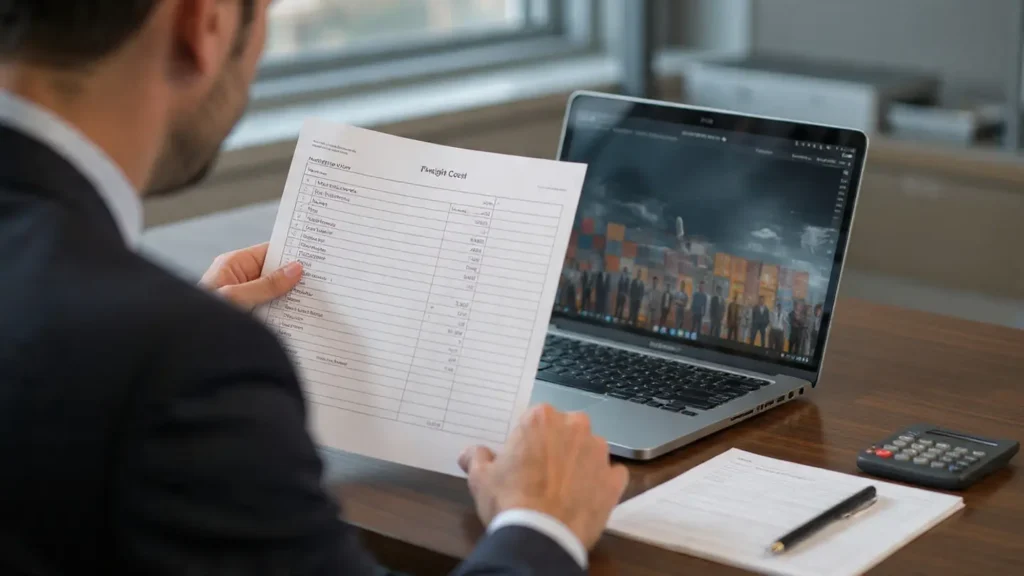 Transparent freight pricing with clear cost breakup for shipping, customs, and delivery services in India