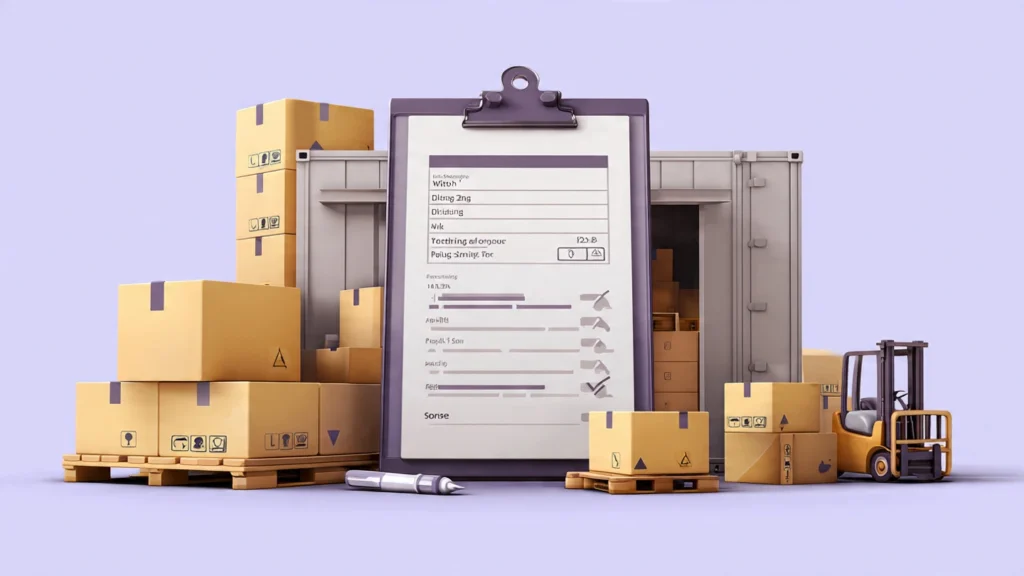 Packing list document used in the Indian import process