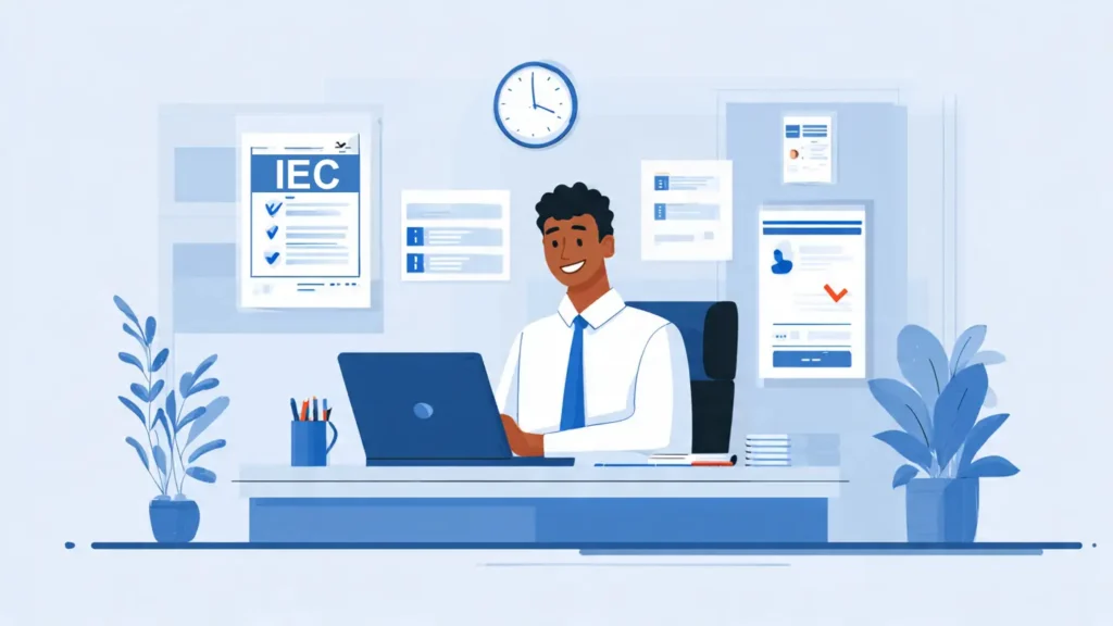 Importer Exporter Code registration process in India showing application and approval steps.