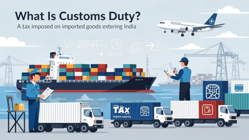 Customs officers reviewing import documentation for international shipments